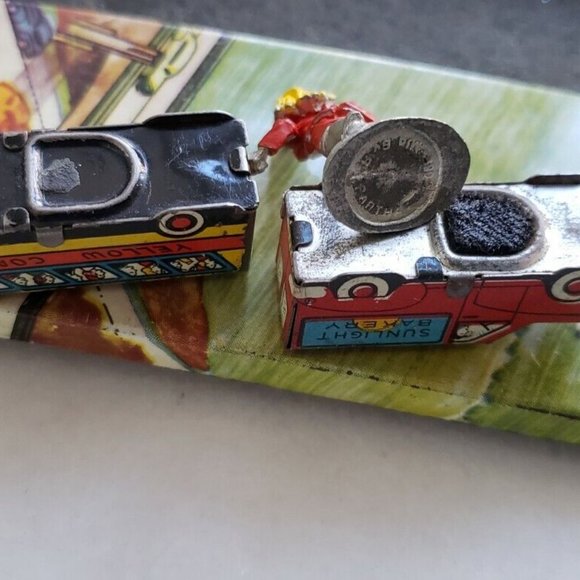 MARX Toy 1949 Louis Marx Mot-O-Run Express Hi-Way Works Race Car Track Tin Old - Picture 9 of 11